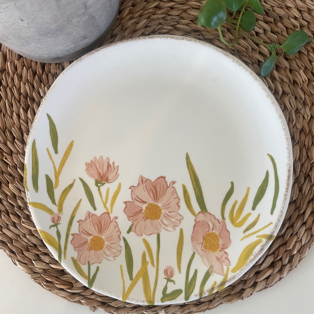 Threshold Target Melamine Heavy Duty Pink Floral Salad Plate 8 3/4” Springtime